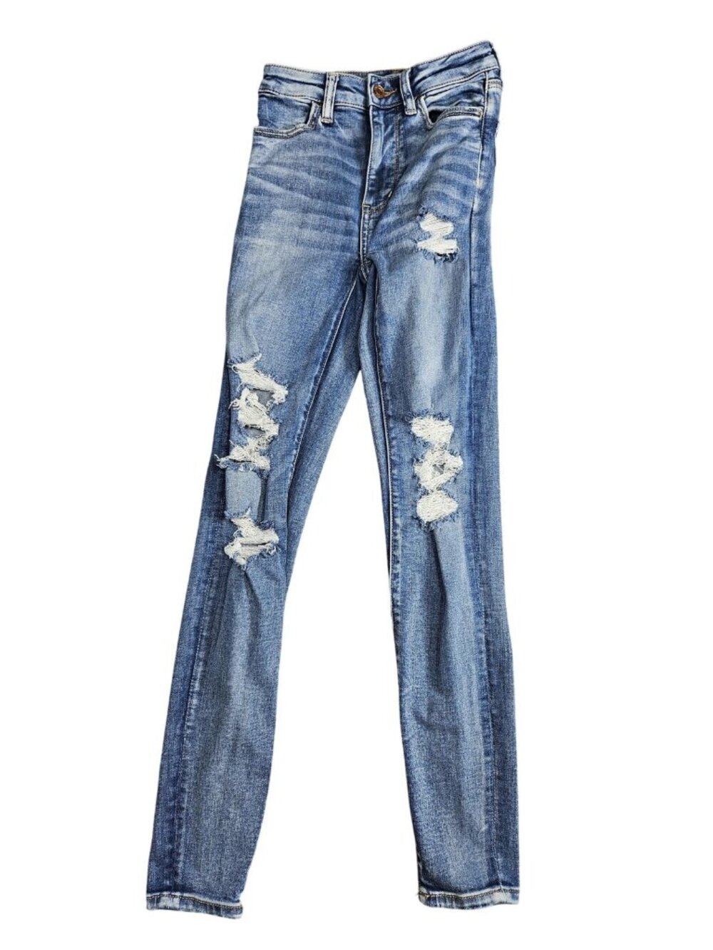 American Eagle Outfitters Highest Rise Jegging Jeans Womens 0 Stretch Distressed